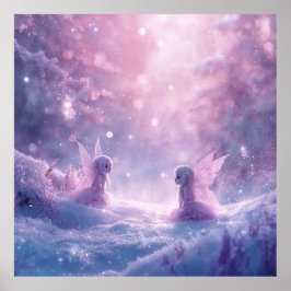 Póster Winter Whispers and Fairy Light
