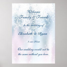 Póster Winter Wonderland, Boda, Poster de Bienvenida