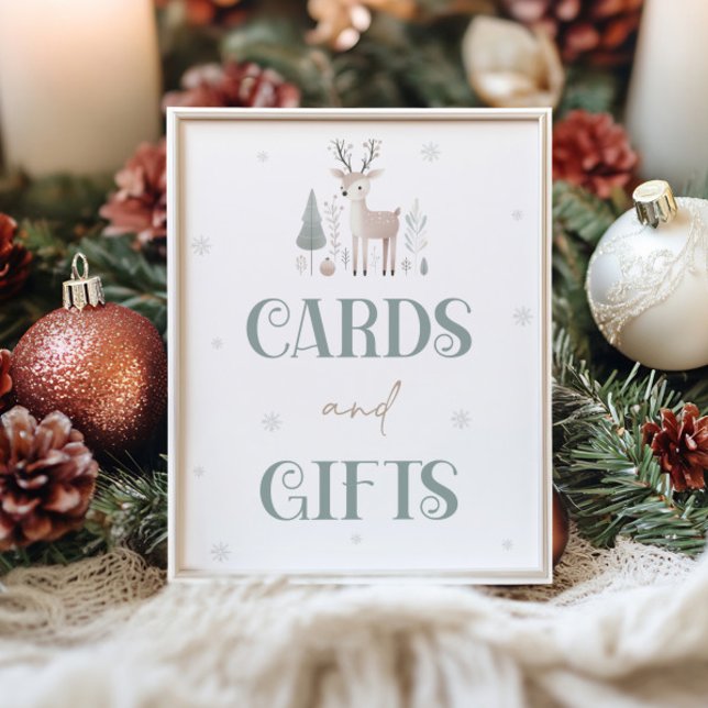 Póster Winter Wonderland Card And Gifts Table Rótulo (Subido por el creador)