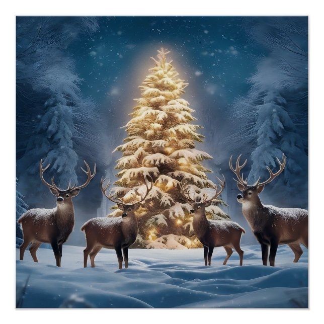 Póster Winter Wonderland con amigos festivos 3DCristmas (Anverso)