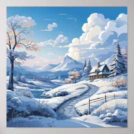 Póster Winter Wonderland Outdoor Scenic Poster