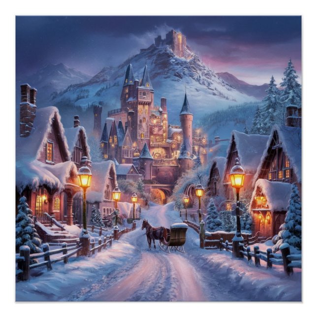 Póster Winter Wonderland: Un pueblo iluminado en el monte (Anverso)