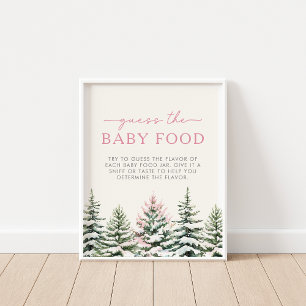 Póster Winter Woodland adivina el Rótulo de la comida par
