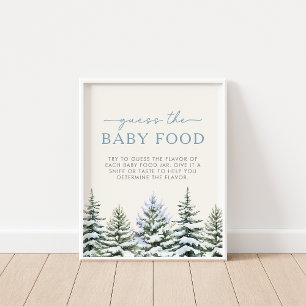 Póster Winter Woodland adivina el Rótulo de la comida par