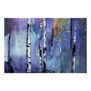 Póster Wintersong en los bosques de Birch