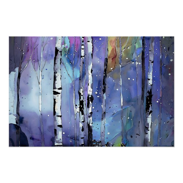 Póster Wintersong en los bosques de Birch (Anverso)