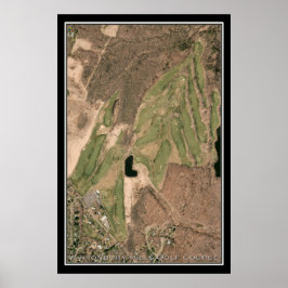 Póster Wintonbury Hills Golf Course CT Satellite Map