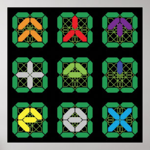Póster Wipeout 2097  F5000 League  Weapon Symbols