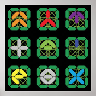 Póster Wipeout 2097 F5000 League Weapon Symbols