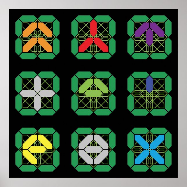 Póster Wipeout 2097  F5000 League  Weapon Symbols (Frente)