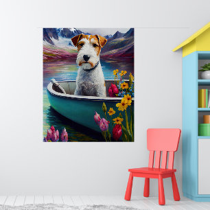 Póster Wirefox Terrier en una paleta: Una aventura escéni