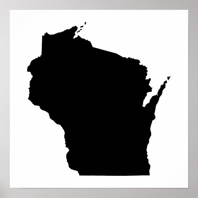 Póster Wisconsin en negro (Frente)