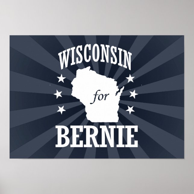 PÓSTER WISCONSIN PARA BERNIE SANDERS (Frente)
