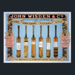 Póster Wisden Cricket Bats, 1895<br><div class="desc">John Wisden was an English Cricketer (1826 - 1884). He opened a "cricket and cigar" shop near Haymarket,  London,  in 1872. Courtesy of The National Archives,  London,  England.</div>