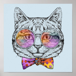 Póster Wise Kitty Kat