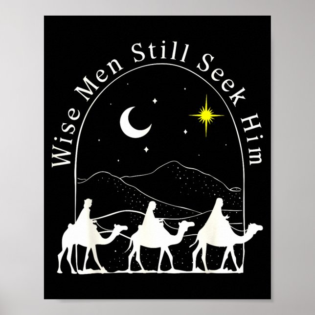 Póster Wise Men Christian Christmas Jesus Nativity Scene  (Frente)