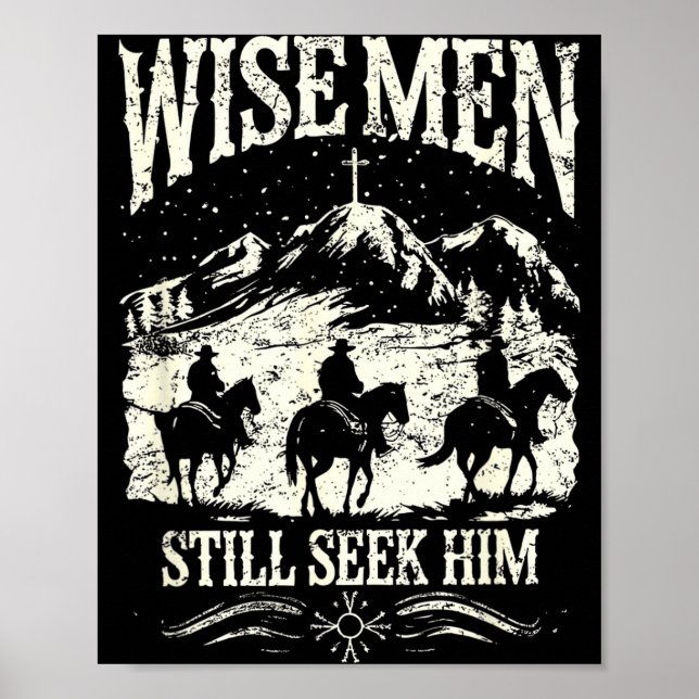 Póster Wise Men Still Seek Him Christian Christmas Jesus  (Frente)