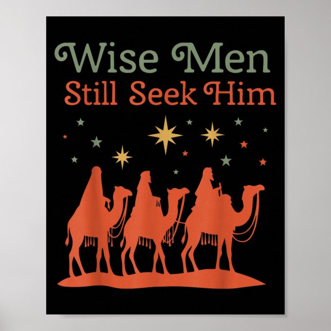 Póster Wise Men Still Seek Him Nativity Scene Christian C (Frente)