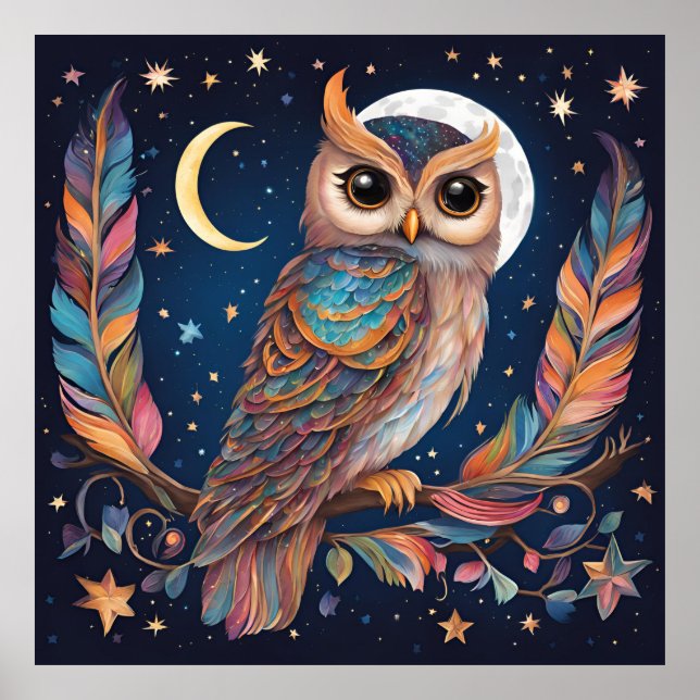 Póster Wise Watch Owl descargable (Frente)