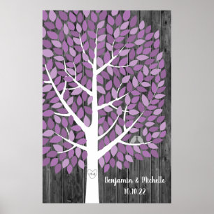 Póster Wish Tree - 225 Leaf Guest Book Alternative Poster