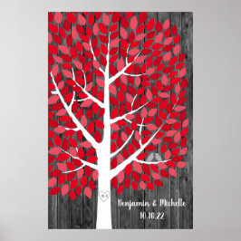 Póster Wish Tree - 250 Leaf Guest Book Alternative Poster