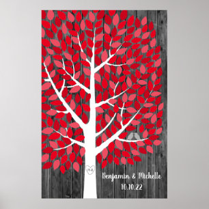 Póster Wish Tree - 250 Leaf Guest Book Alternative Poster