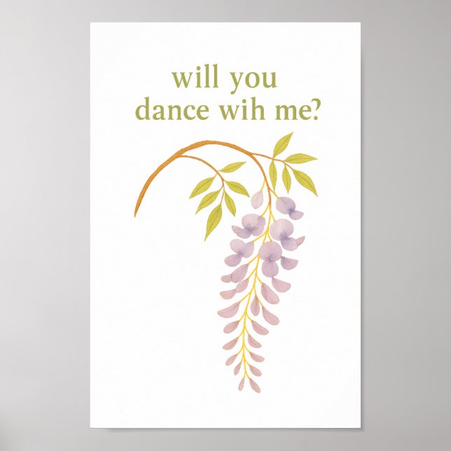 Póster Wisteria — ¿Bailarás conmigo? (Frente)