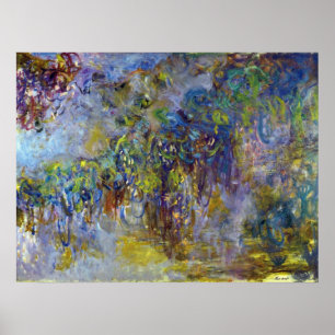 Póster Wisteria (mitad derecha) de Claude Monet