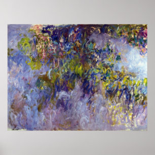 Póster Wisteria (mitad izquierda) por Claude Monet