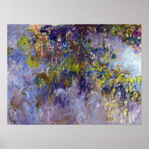 Póster Wisteria (mitad izquierda) por Claude Monet