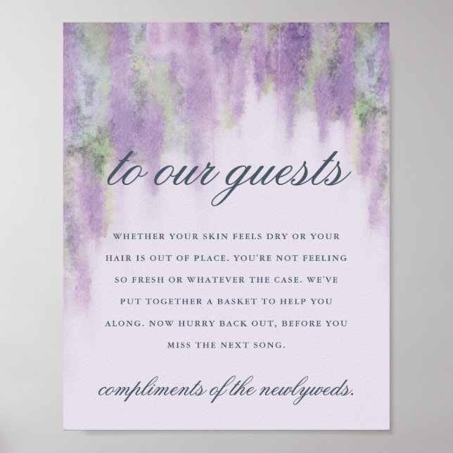 Póster Wisteria sueña el cartel de boda de artículos de a (Frente)