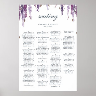 Póster Wisteria sueña la tabla de asientos
