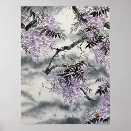 Póster Wisteria Sumi e print
