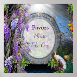 Póster Wisteria y aves grandes, Poster Temática Dreamscap