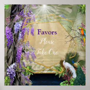 Póster Wisteria y aves grandes, temas de Dreamscape