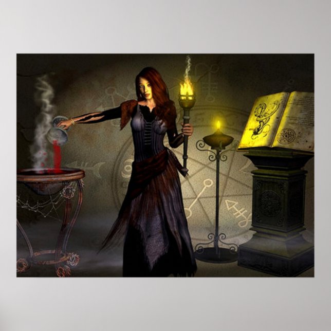 Póster Witch Casting A Spell (Frente)