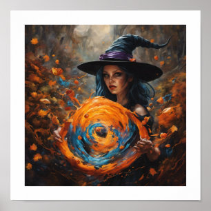 Póster Witch Casting Spell Poster