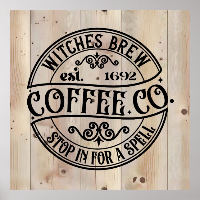 Póster Witches Brew Coffee Co (Frente)
