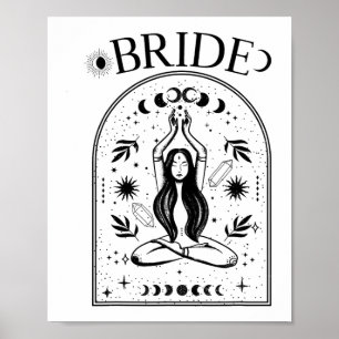 Póster Witchy Bride Coven Tarot Celestial Bachelor Gótico