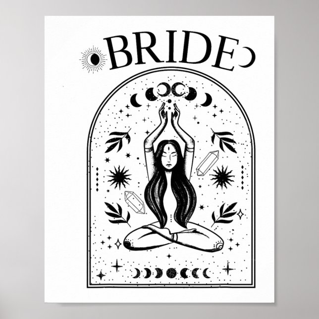Póster Witchy Bride Coven Tarot Celestial Bachelor Gótico (Frente)