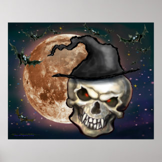 Póster Witchy Skull Poster