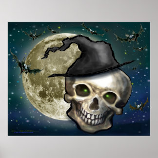 Póster Witchy Skull Poster