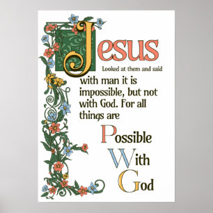 Póster With God All Things Are Possible