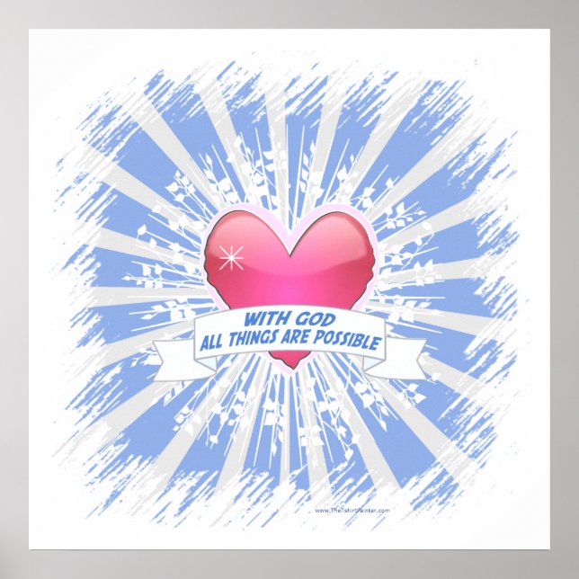 Póster With God All Things are Possible (Frente)