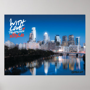 Póster 'With Love' Skyline Poster, 18" x 24"