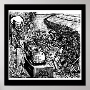 Póster "Without Bread, Land, or Money, the Laborer Flees