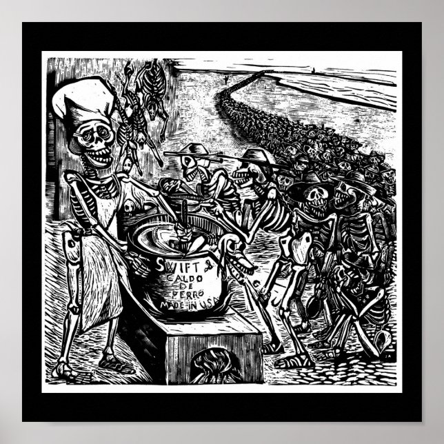 Póster "Without Bread, Land, or Money, the Laborer Flees (Frente)