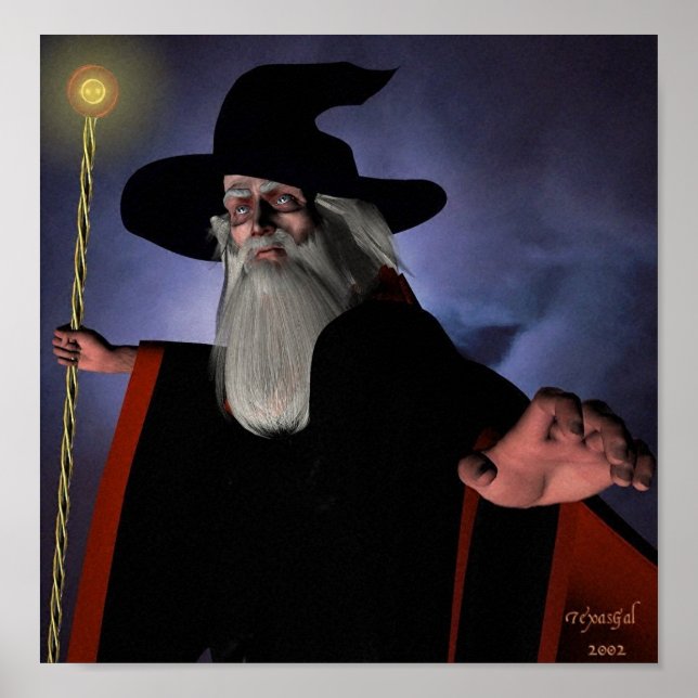 Póster Wizard in Black (Frente)