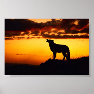 Póster Wofl Sunset