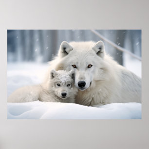 Póster Wolf Animal Wild Beauty Freedom Wilderness Art